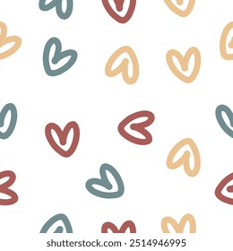 minimalistic seamless heart pattern - decorate scrapbook, planner, stationery