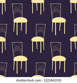 minimalistic seamless pattern with chairs