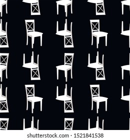 minimalistic seamless pattern with chairs