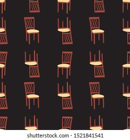 minimalistic seamless pattern with chairs