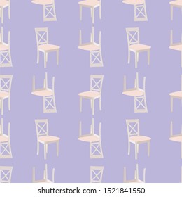 minimalistic seamless pattern with chairs