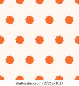 Minimalistic seamless pattern of dog ball toys on a beige background