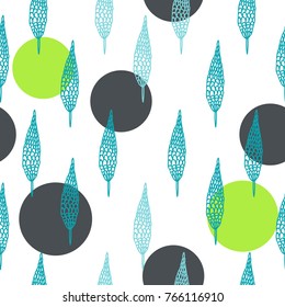 Minimalistic seamless pattern in scandinavian style. Abstract background for textile prints or wallpapers