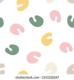 Patrón minimalista sin fisuras. Forma orgánica simple. Ilustración vector abstracta para impresión, decoración, textil, diseño de marca