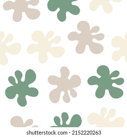 Minimalistic seamless pattern. Simple organic shape. Abstract vector illustration for printing, decor, textile, branding design