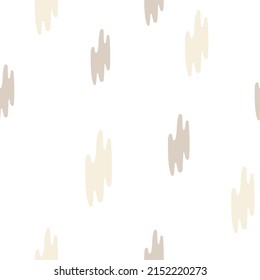 Minimalistic seamless pattern. Simple organic shape. Abstract vector illustration for printing, decor, textile, branding design