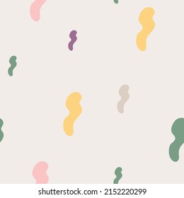 Patrón minimalista sin fisuras. Forma orgánica simple. Ilustración vector abstracta para impresión, decoración, textil, diseño de marca