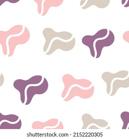 Minimalistic seamless pattern. Simple organic shape. Abstract vector illustration for printing, decor, textile, branding design