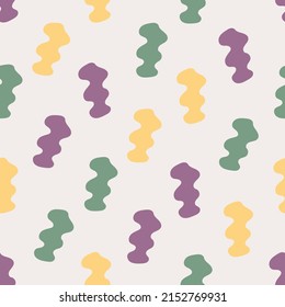 Minimalistic seamless pattern. Simple organic shape. Abstract vector illustration for printing, decor, textile, branding design