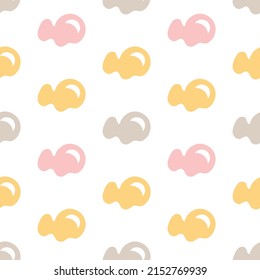 Minimalistic seamless pattern. Simple organic shape. Abstract vector illustration for printing, decor, textile, branding design