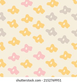 Minimalistic seamless pattern. Simple organic shape. Abstract vector illustration for printing, decor, textile, branding design