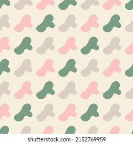 Patrón minimalista sin fisuras. Forma orgánica simple. Ilustración vector abstracta para impresión, decoración, textil, diseño de marca