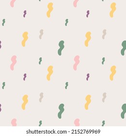Minimalistic seamless pattern. Simple organic shape. Abstract vector illustration for printing, decor, textile, branding design