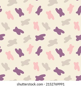 Minimalistic seamless pattern. Simple organic shape. Abstract vector illustration for printing, decor, textile, branding design