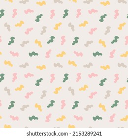 Minimalistic seamless pattern. Simple organic shape. Abstract vector illustration for printing, decor, textile, branding design