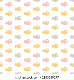 Minimalistic seamless pattern. Simple organic shape. Abstract vector illustration for printing, decor, textile, branding design