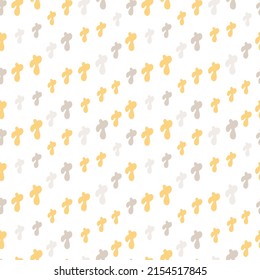 Minimalistic seamless pattern. Simple organic shape. Abstract vector illustration for printing, decor, textile, branding design