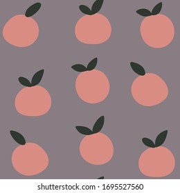 Minimalistic seamless vector pattern with apples. In Scandinavian style. For textiles, wallpapers, designer paper, etc