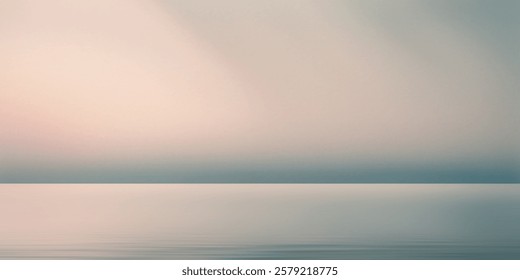 Minimalistic seascape, sea sunset, vector illustration