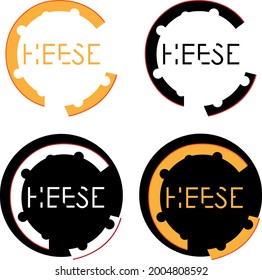conjunto minimalista de logotipos de queso en diferentes versiones