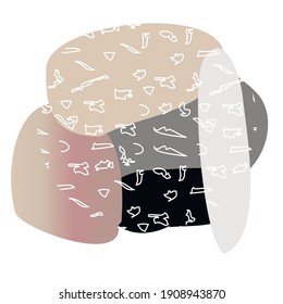Minimalistic Shapes Art Abstract Modern. Geometric style texture, pattern and geometric elements.