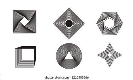 Minimalistic shapes. Emblems for Your design. Geometric symbol