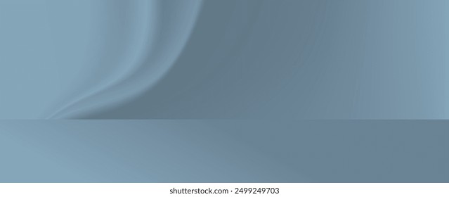 Minimalistisch einfach abstrakter hellblauer Hintergrund für die Produktpräsentation. Schatten und Licht von Fenstern an der Wand. Vektor