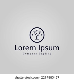 logotipo de carta simple y minimalista