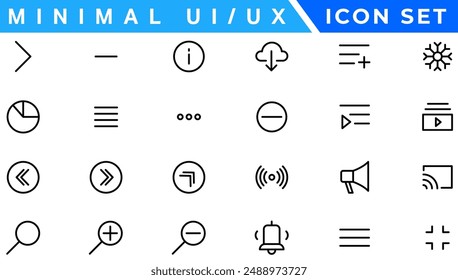 Minimalistic and simple looking glyph ui icons set for dark, light mode. Silhouette symbols for night, day themes. Solid pictograms. Vector isolated illustrations. Montserrat Bold, Light fonts used