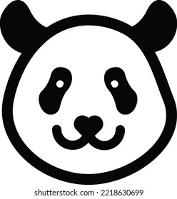 dibujo de panda simple minimalista para el logotipo