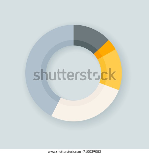 Minimalistic Simple Pie Donut Chart Diagram Stock Vector (Royalty Free ...