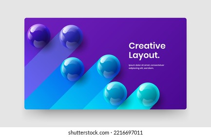 Ilustración vectorial de diseño de sitio minimalista. Simple y realista plantilla de banner web de bolas.