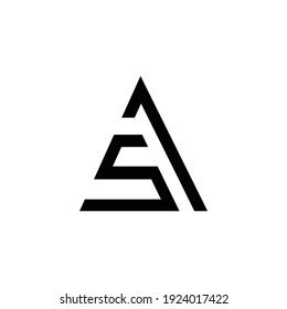 Minimalistic SL Initial Letter Logo Vector Design