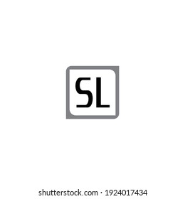 Minimalistic SL initial letter logo vector design