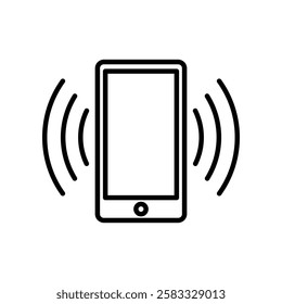 Minimalistic Smartphone Icon Representing Digital Communication and Connectivity