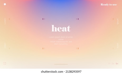 Minimalistic soft gradient background design. Contemporary art walllpaper with brigh neon blending colors. Retro futuristic style