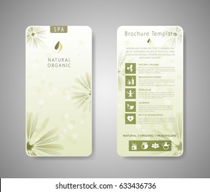 Minimalistic spa and healthcare design brochure. Creative flyer template