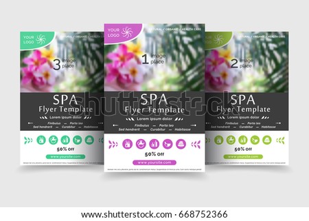 minimalistic spa healthcare design brochure creative stock vector
