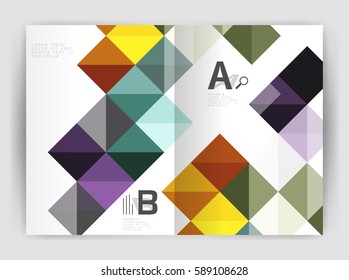 Minimalistische quadratische Broschüre oder Broschüre Geschäftsvorlage, abstrakter Hintergrund