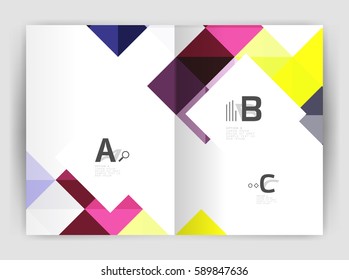 Folleto cuadrado minimalista o plantilla de negocio de folletos, fondo abstracto