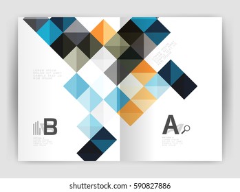 Folleto cuadrado minimalista o plantilla de negocio de folletos, fondo abstracto