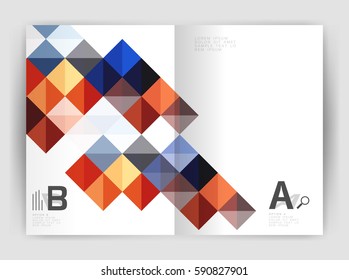 Folleto cuadrado minimalista o plantilla de negocio de folletos, fondo abstracto