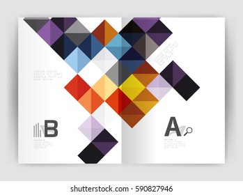 Minimalistische quadratische Broschüre oder Broschüre Geschäftsvorlage, abstrakter Hintergrund