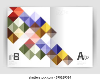Folleto cuadrado minimalista o plantilla de negocio de folletos, fondo abstracto