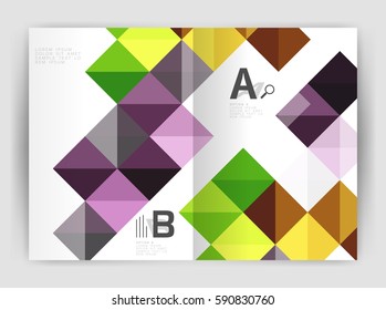 Folleto cuadrado minimalista o plantilla de negocio de folletos, fondo abstracto