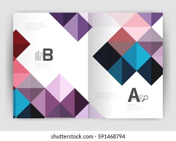 Minimalistische quadratische Broschüre oder Broschüre Geschäftsvorlage, abstrakter Hintergrund