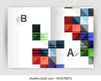 Folleto cuadrado minimalista o plantilla de negocio de folletos, fondo abstracto