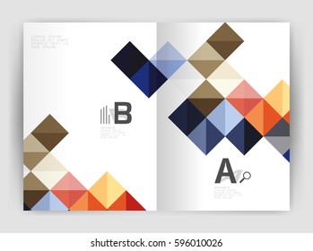 Folleto cuadrado minimalista o plantilla de negocio de folletos, fondo abstracto