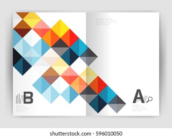 Minimalistische quadratische Broschüre oder Broschüre Geschäftsvorlage, abstrakter Hintergrund