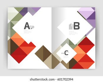Minimalistische quadratische Broschüre oder Broschüre Geschäftsvorlage, abstrakter Hintergrund